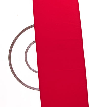 Red Colour Plain Crepe Fabric